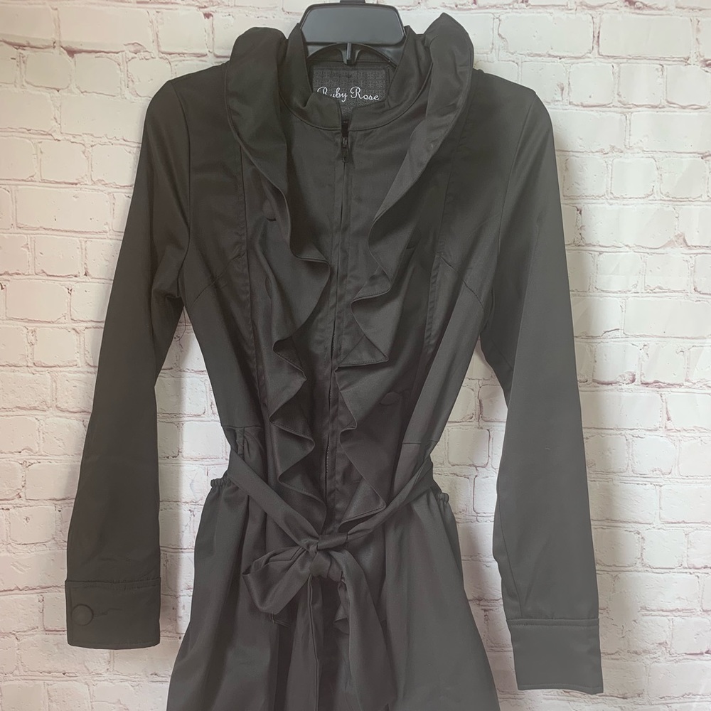 Ruby Rose Black Trench Spring Jacket Size M